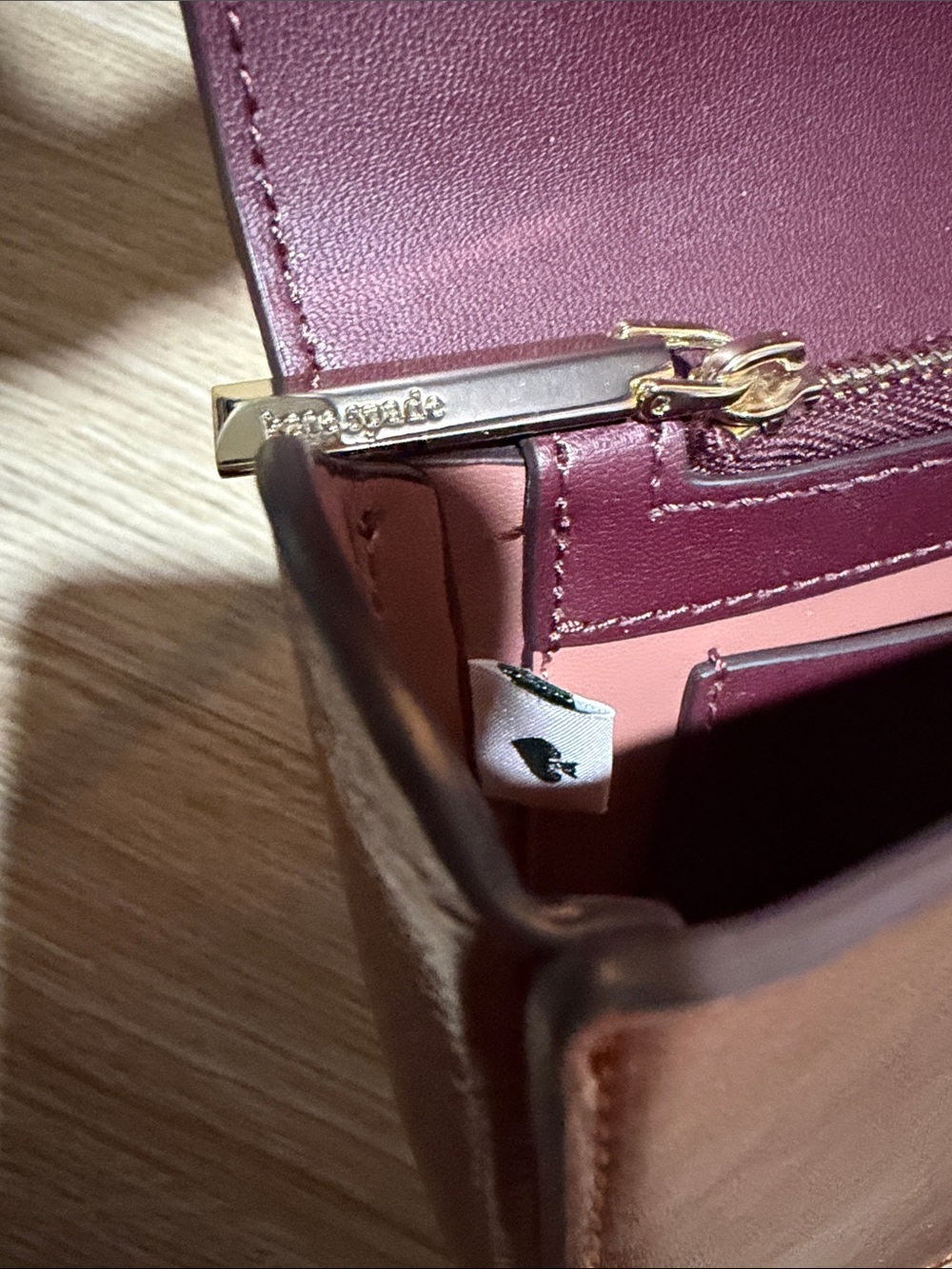 Kate Spade Metallic Runway/Collectible Silver, Rose Gold Heart-Accent Crossbody - Picture 14 of 15